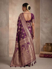 Woven Design Zari Silk Blend Saree