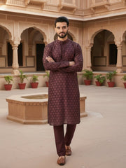 Men Ethnic Motifs Printed Regular Kurta with Trousers