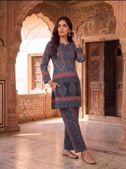 Linen Printed Tunic with Trousers