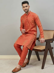 Men Ethnic Motifs Regular Kurta with Pyjamas
