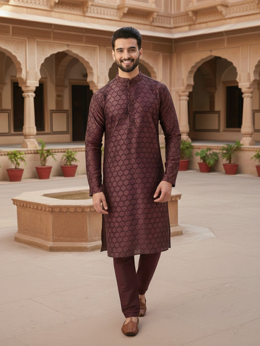 Men Ethnic Motifs Printed Regular Kurta with Trousers