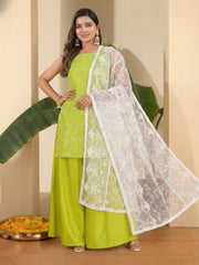 Women Ethnic Motifs Printed Regular Kurta with Palazzos & With Dupatta