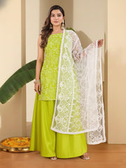 Women Ethnic Motifs Printed Regular Kurta with Palazzos & With Dupatta