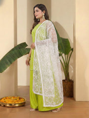 Women Ethnic Motifs Printed Regular Kurta with Palazzos & With Dupatta