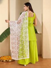 Women Ethnic Motifs Printed Regular Kurta with Palazzos & With Dupatta