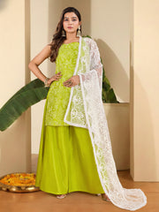 Women Ethnic Motifs Printed Regular Kurta with Palazzos & With Dupatta