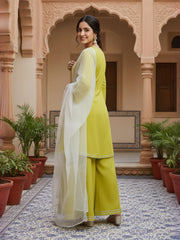 Women Ethnic Motifs Regular Patchwork Kurta with Palazzos & With Dupatta