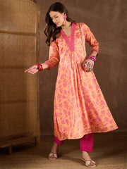 Floral Printed Kurta & Trousers Sets