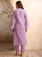Embroidered Kurta With Trouser & Dupatta