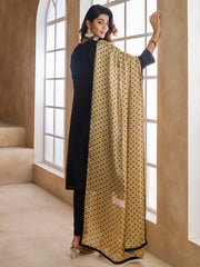 Ethnic Motifs Embroidered Round Neck Kurta & Trousers With Dupatta