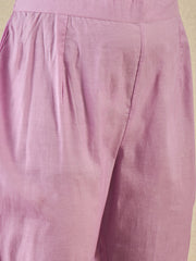 Chikankari Embroidered V-Neck Kurta & Trousers With Dupatta