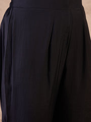Ethnic Motifs Embroidered Round Neck Kurta & Trousers With Dupatta