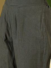 Woven Design Round Neck Kurta & Trousers With Dupatta