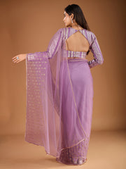 Embroidered Saree with Blouse