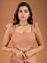 Ethnic Motifs Thread Embroidered Saree with Blouse