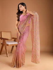 Embroidered Saree with Blouse