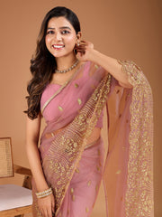Embroidered Saree with Blouse