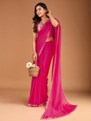 Embellished Sequinned Organza Saree
