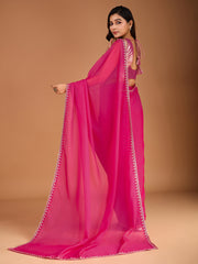 Embellished Sequinned Organza Saree