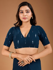Sequinned Embroidered Saree With Blouse