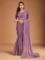 Mukaish Saree with Blouse Piece