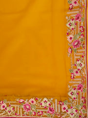 Floral Embroidered Net Saree