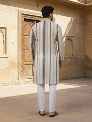 Printed Mandarin Collar Kurta Sets