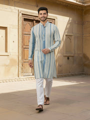 Printed Mandarin Collar Kurta Sets