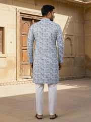Embroidered Pure Cotton Mandarin Collar Kurta Sets