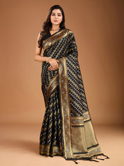 Paisley Woven Design Saree with Blouse Piece