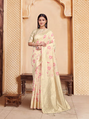 Zari Woven Design Saree With Blouse Piece
