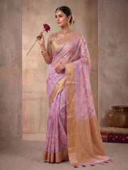 Ethnic Motifs Chikankari Organza Saree