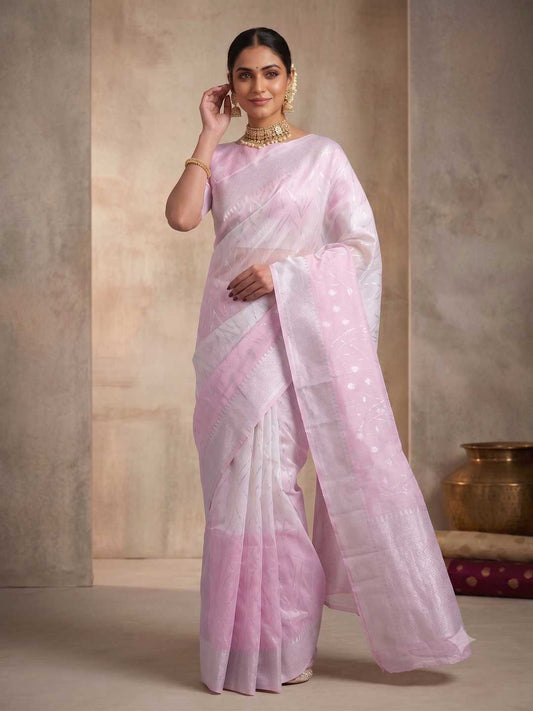 Ethnic Motifs Zardozi Pure Cotton Saree
