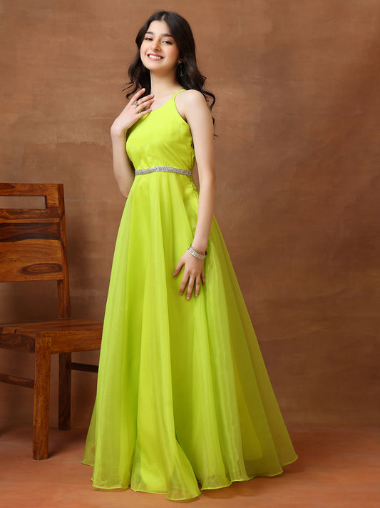 Shoulder Straps Gown Ethnic Dresses