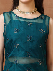 Girls Ethnic Motifs Regular Sequinned Kurta with Palazzos