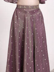 Girls Embroidered Sequinned Ready to Wear Lehenga & Blouse