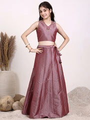 Girls Embroidered Thread Work Ready to Wear Lehenga & Choli