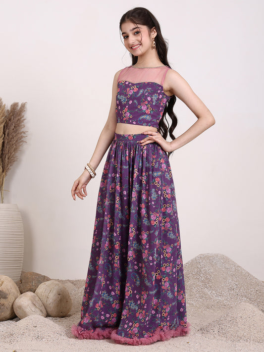 Girls Printed Ready to Wear Lehenga