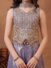 Girls Ethnic Motifs Embroidered Regular Kurta with Palazzos