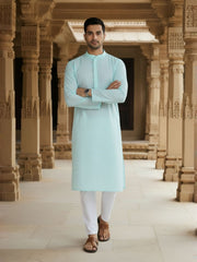 Men Ethnic Motifs Regular Thread Work Kurta with Pyjamas