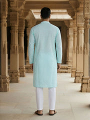 Men Ethnic Motifs Regular Thread Work Kurta with Pyjamas