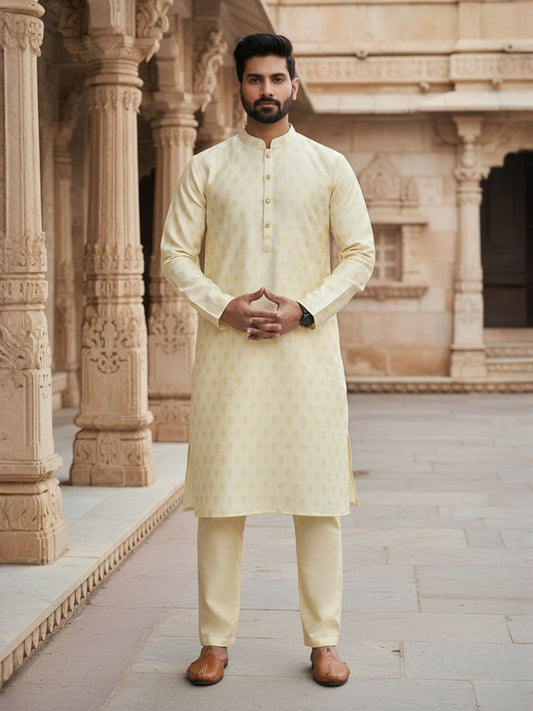 Men Ethnic Motifs Embroidered Thread Work Kurta