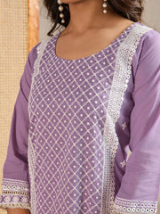 Women Ethnic Motifs Embroidered Regular Thread Work Kurta with Trousers & Dupatta