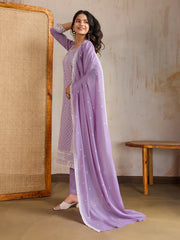 Women Ethnic Motifs Embroidered Regular Thread Work Kurta with Trousers & Dupatta