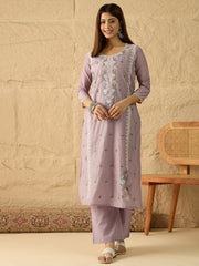 Women Floral Thread and Sequinned Embroidered Kurta & Trouser with Dupatta