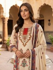 Women Floral Printed Regular Sequinned Kurta with Trousers & With Dupatta