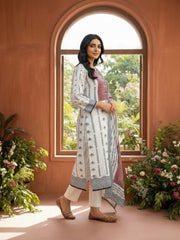 Women Ethnic Motifs Printed Regular Thread Work Pure Silk Kurta with Palazzos & With Dupatta