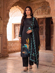 Women Floral Printed Regular Beads and Stones Kurta with Trousers & With Dupatta