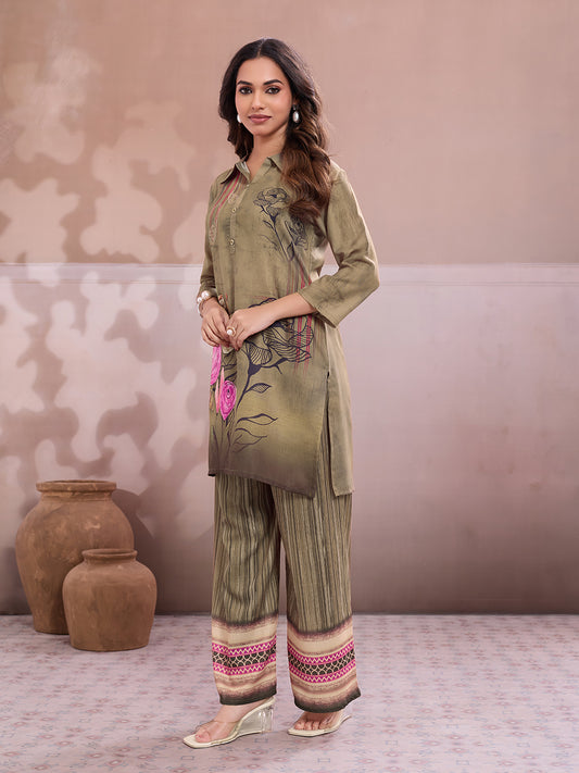 Floral Printed Tunic with Palazzos