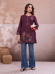 Women Floral Printed Thread Work Floral Kurta